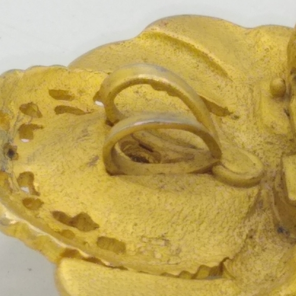 Jac Win Design Gold Tone Angel Bow Brooch Pendant w Pearl Accent Signed Vintage - Picture 9 of 11